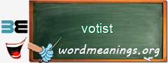 WordMeaning blackboard for votist